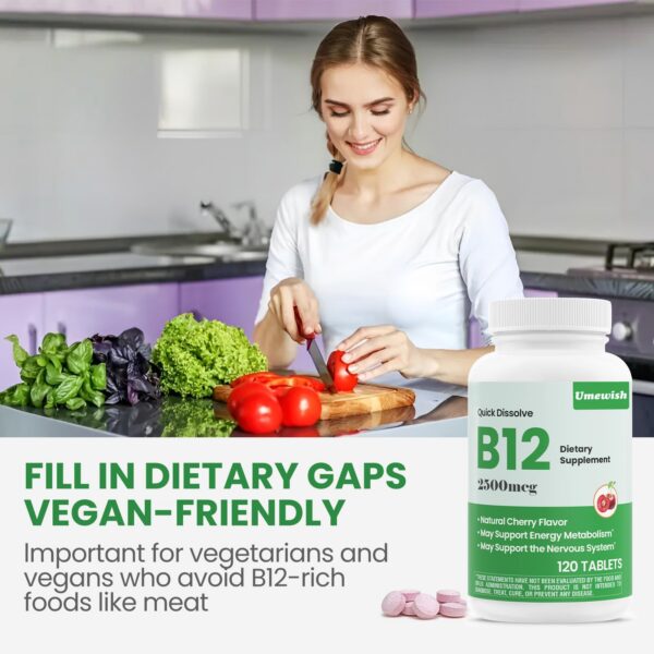 Version 1.0.0 Tabletas B12 sublinguales UMEWISH sabor cereza