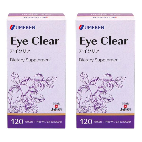 Frasco de Umeken Eye Clear Dietary Supplement