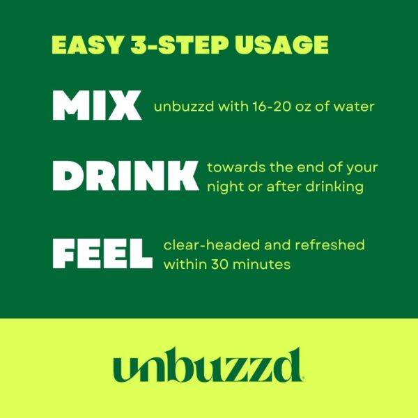 unbuzzd suplementos para metabolismo y alerta en polvo