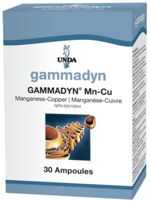 Etiqueta de UNDA Gammadyn Mn-Cu ampollas
