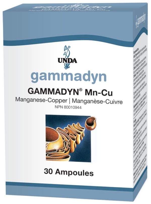 Etiqueta de UNDA Gammadyn Mn-Cu ampollas