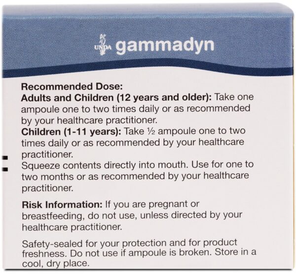 Version 1.0.0 Detalle de etiqueta UNDA GAMMADYN Zn-Cu