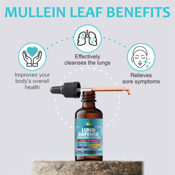 Botella suplemento líquido Undelio para limpieza pulmonar