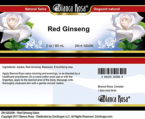 Version 1.0.0 Ungüento ginseng rojo Bianca Rosa lado del frasco