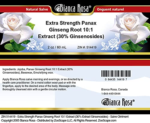 Version 1.0.0 Frasco pomada Bianca Rosa con extracto de raíz Panax Ginseng