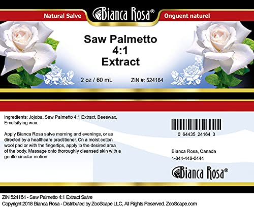 Version 1.0.0 Frasco pomada Saw Palmetto Bianca Rosa 2 oz cuidado piel