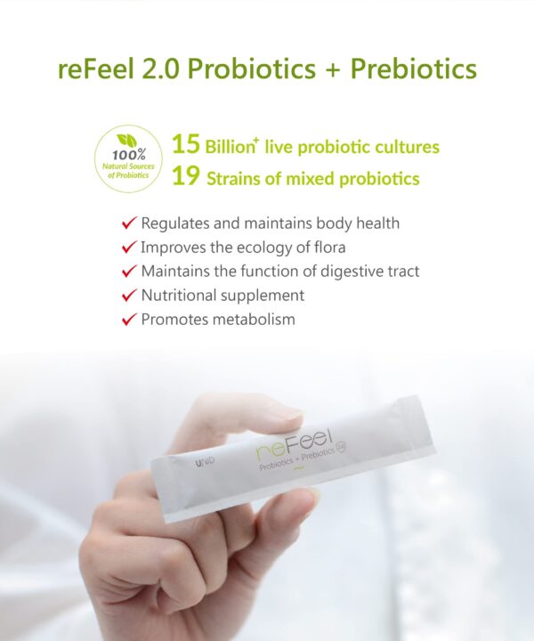 UNID reFeel probióticos cultivos vivos para salud corporal imagen 3