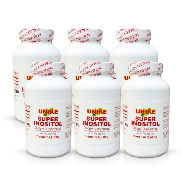 Version 1.0.0 Paquete de 6 polvo Unike Nutra Super Inositol 8oz