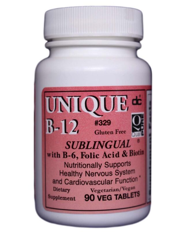 Unique B-12 Sublingual cápsulas vegetales