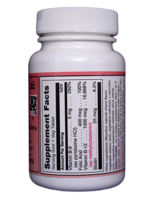 Frente de empaque Unique B-12 sublingual