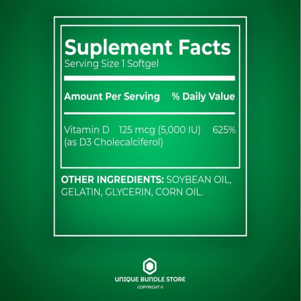 Version 1.0.0 Envase de Vitamina D3 5000 UI