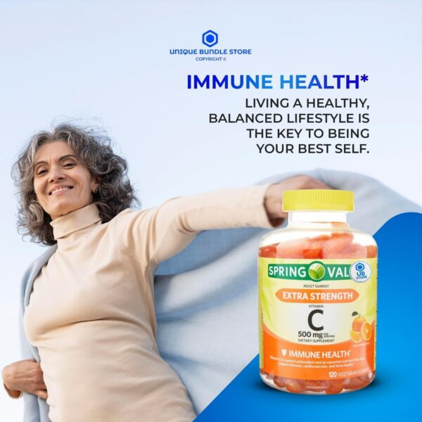 Etiqueta del producto Unique Bundle Vitamin C 500 mg gomitas