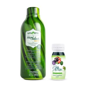 Univera jugo aloe vera orgánico sabor mango pack xtra minis suplemento