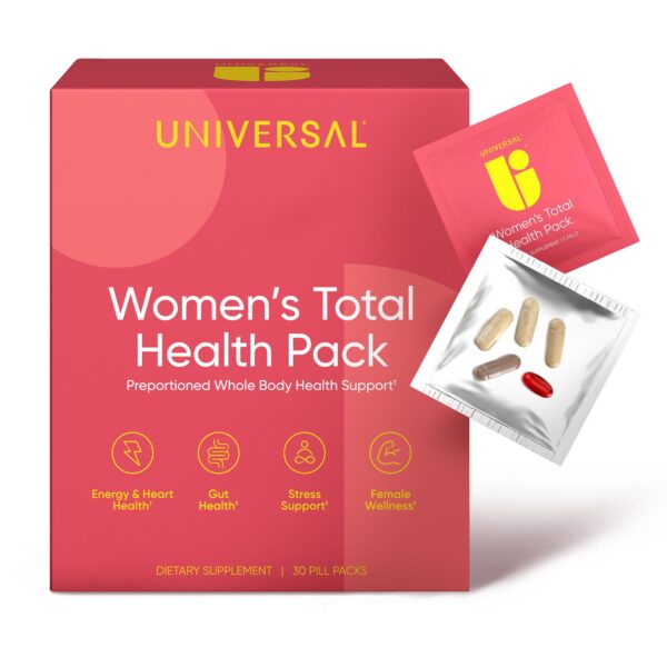 Paquete frontal multivitaminas Total Health mujeres Universal U