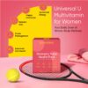 Paquetes individuales Universal U multivitaminas para mujeres