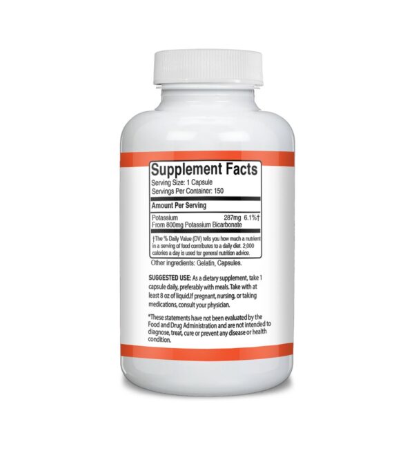 Version 1.0.0 Frasco de 150 cápsulas Unpretentious bicarbonato de potasio