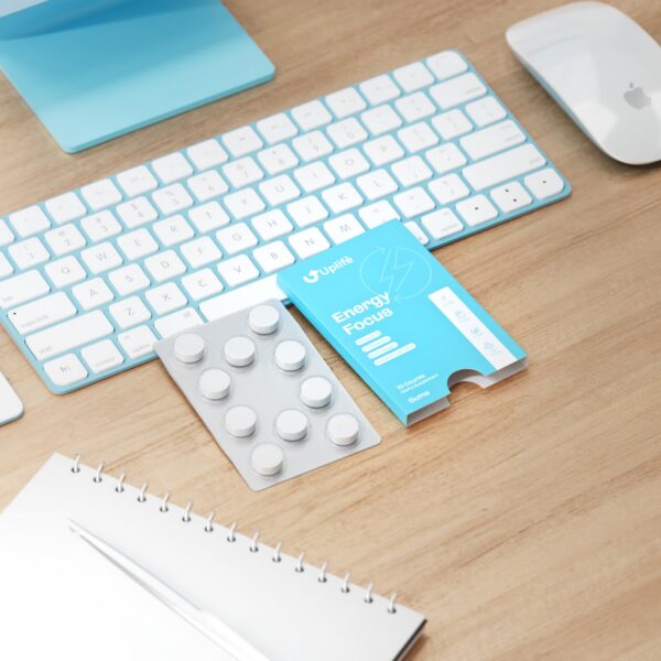 Chicle UPLIFE con cafeína y vitaminas para energía sin azúcar