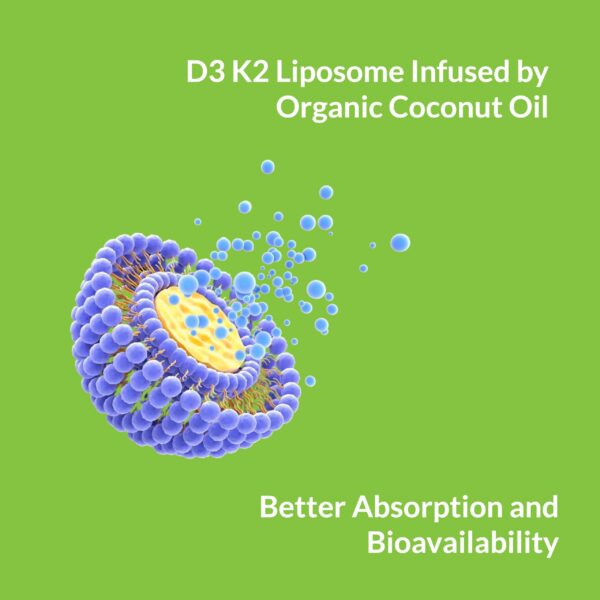 Etiqueta UpNourish liposomal D3 con K1 y K2