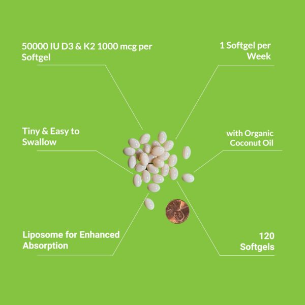 Softgel cápsula de D3 liposomal