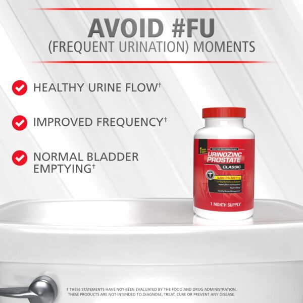 Urinozinc etiqueta con ingredientes incluidos para próstata