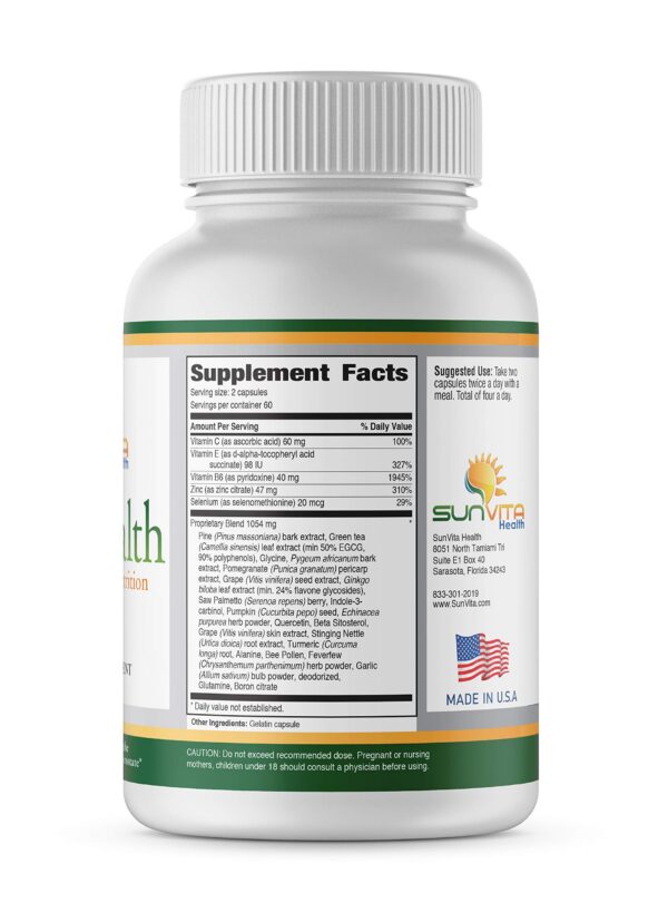 Frasco suplemento UroHealth para salud próstata comprimidos