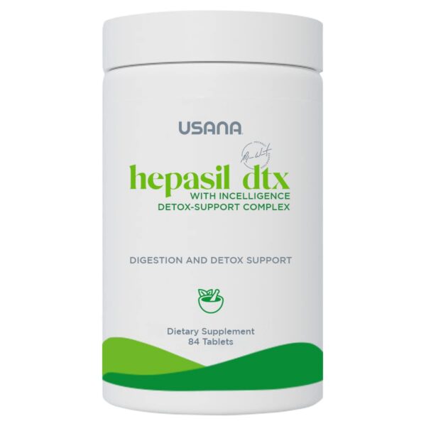 Frasco de USANA Hepasil DTX con tapa