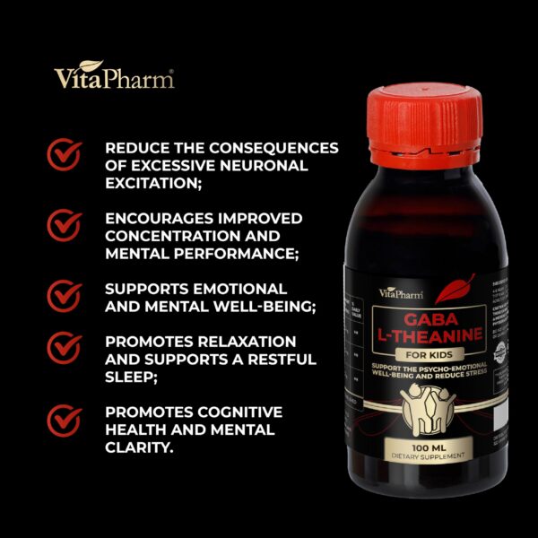 Uso fácil suplemento líquido GABA para niños VitaPharm