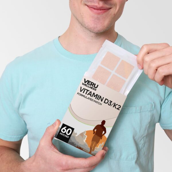Uso de parches Veru Wellness vitaminas D3 y K2 para soporte bariátrico