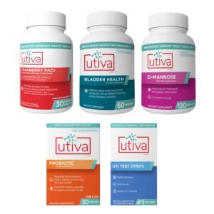 Paquete completo de suplementos Utiva para salud urinaria