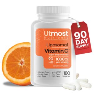 Utmost Nutrients vitamina C liposomal 180 cápsulas empaque frontal