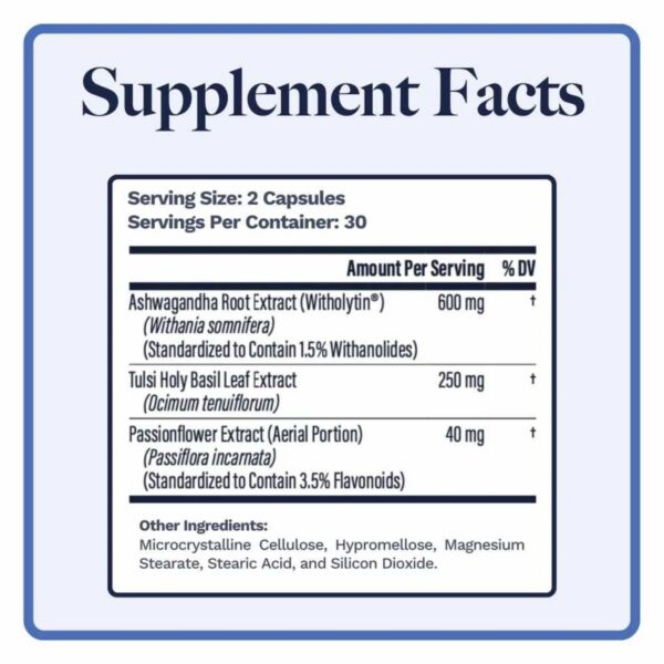 Version 1.0.0 Utzy Naturals fórmula natural para estrés ingredientes