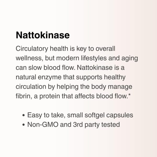 Etiqueta lateral de Utzy nattokinase