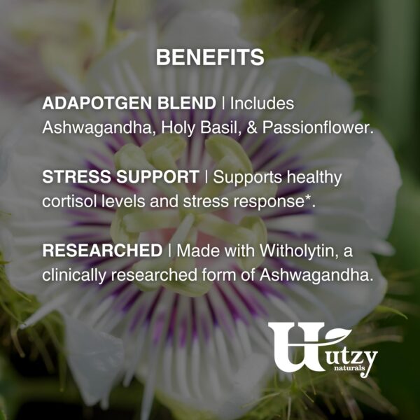 Utzy Naturals suplemento cápsulas para relajación mental