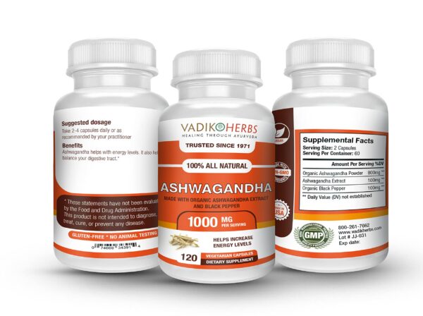 Cápsulas de Ashwagandha Vadik Herbs