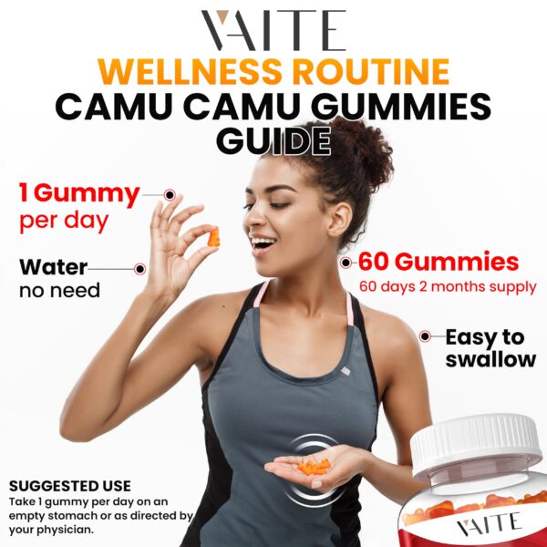 Gomitas VAITE Camu Camu primer plano