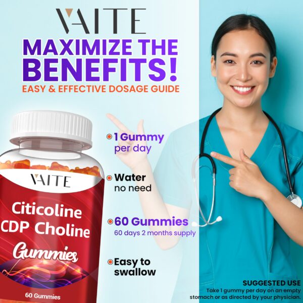 Gomitas VAITE citicolina en empaque