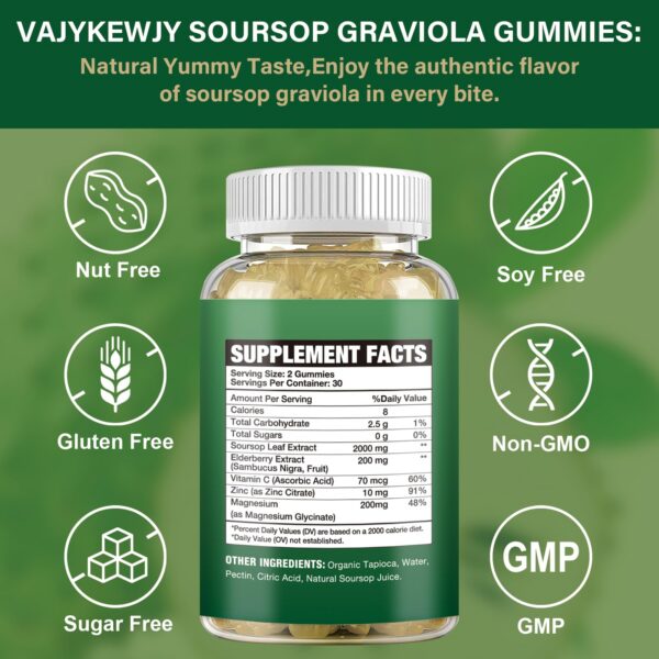 Envase VAJyKEWJY graviola gomitas envase