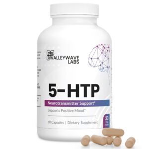 Version 1.0.0 Valleywave 5-HTP cápsulas etiqueta frontal