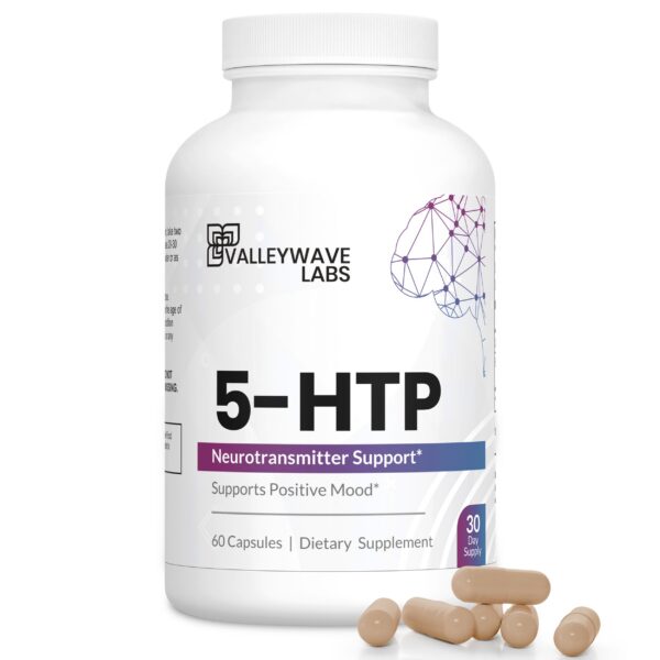 Valleywave 5-HTP cápsulas etiqueta frontal