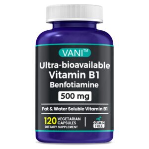 Frasco VANI Vitamina B1 Benfotiamina 500 mg