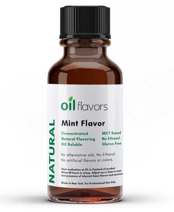 Saborizante natural de menta en frasco de 4 oz