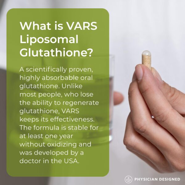 Version 1.0.0 Etiqueta de VARS Liposomal Glutathione