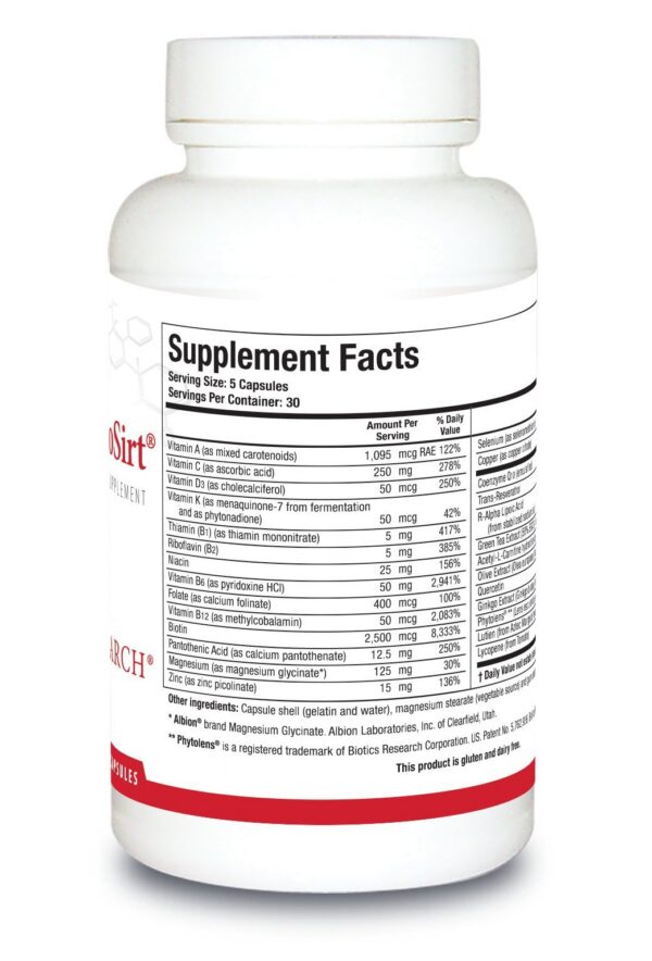 VasculoSirt apoyo vascular y circulación saludable 150 cápsulas Biotics