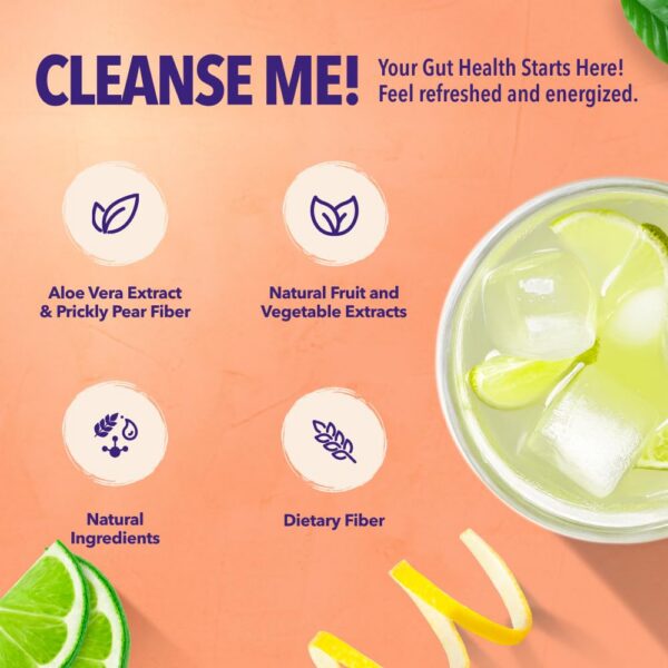 Version 1.0.0 Vaso con mezcla de bebida detox para limpieza intestinal