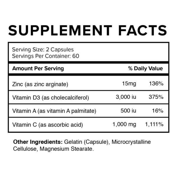 Etiqueta frontal Vatellia Life con vitaminas