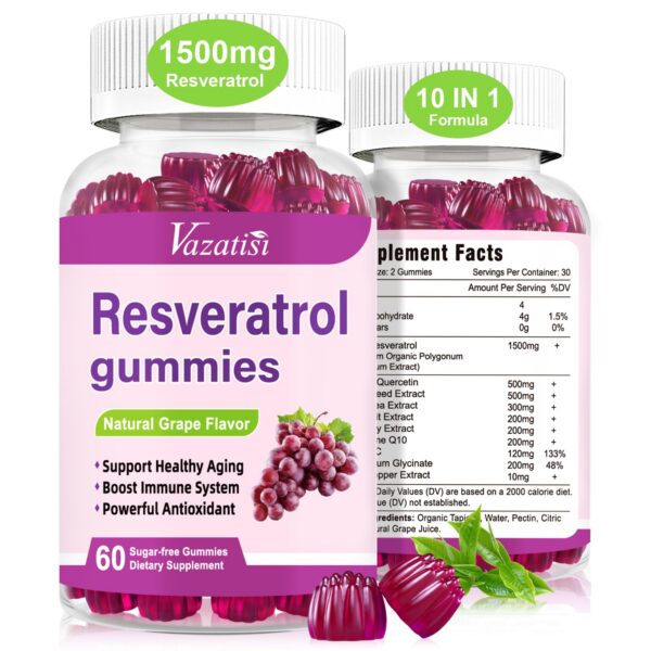 Frasco Vazatisi Resveratrol gomitas 120 gomitas