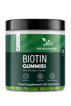 Gomitas Ved Biotin 5000 mcg frasco frontal