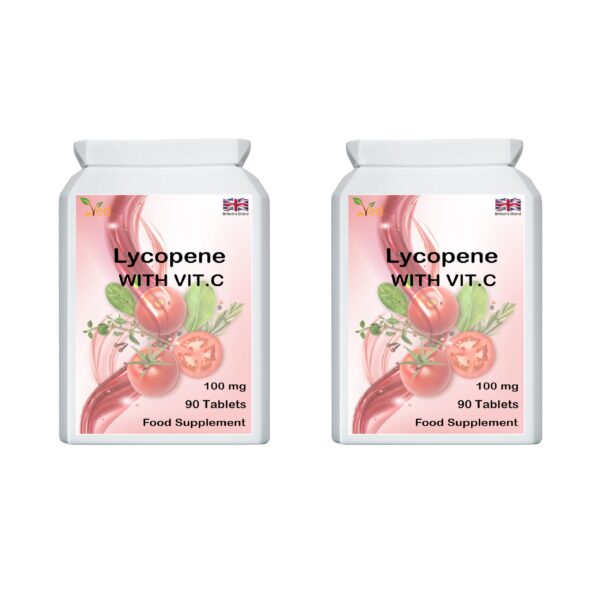 Ved licopeno frasco con tabletas