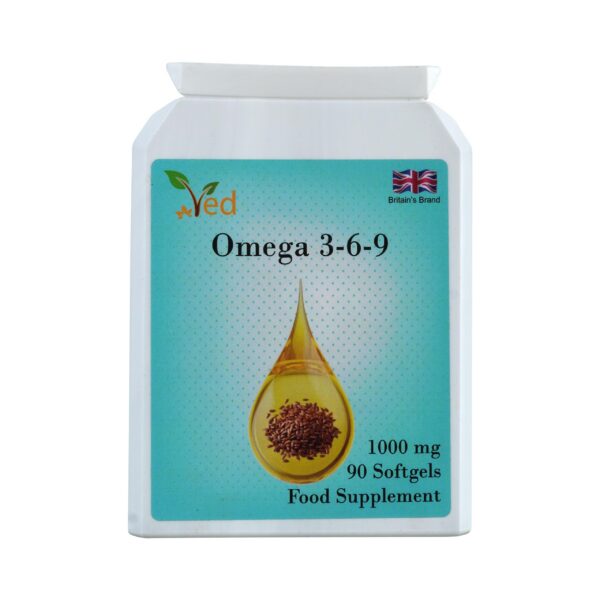 Ved Omega 3-6-9 cápsulas blandas frontal