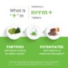 Vedistry neem+ detalles tabletas long pepper para piel